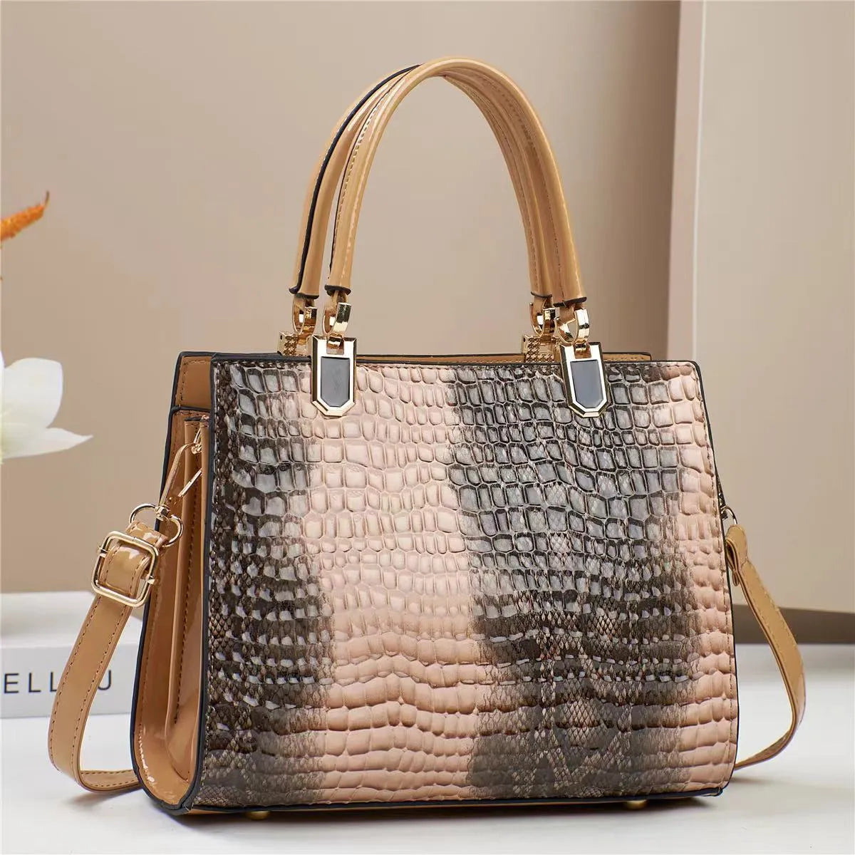 Large capacity one shoulder mom bag in soft PU material with multiple internal compartments