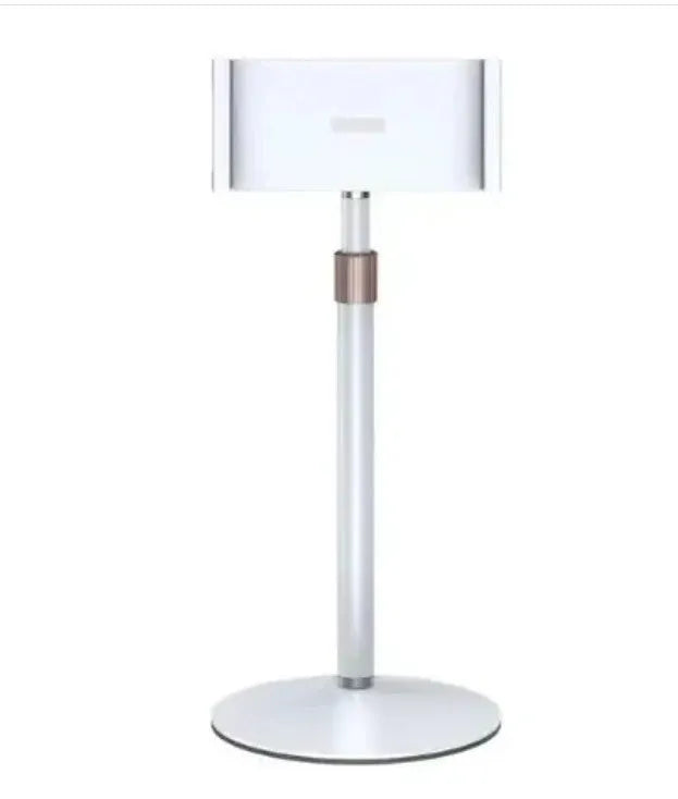 Black adjustable tablet bracket with 200mm telescopic arm holding 11-inch tablet