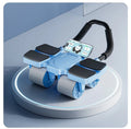 Automatic rebound abdominal wheel with four-wheel design in black colour, measuring 37 cm long