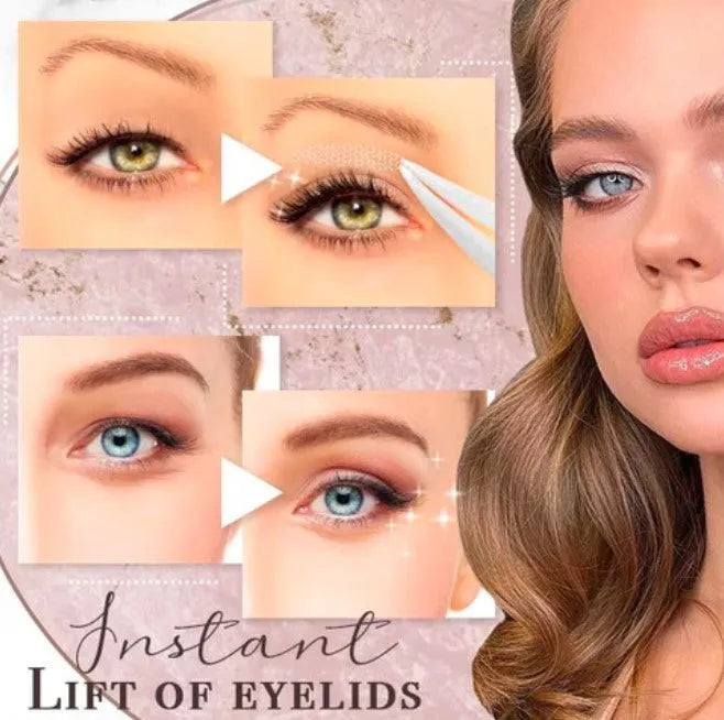 No glue eyelid sticker set in non-woven fabric with three colour classification options