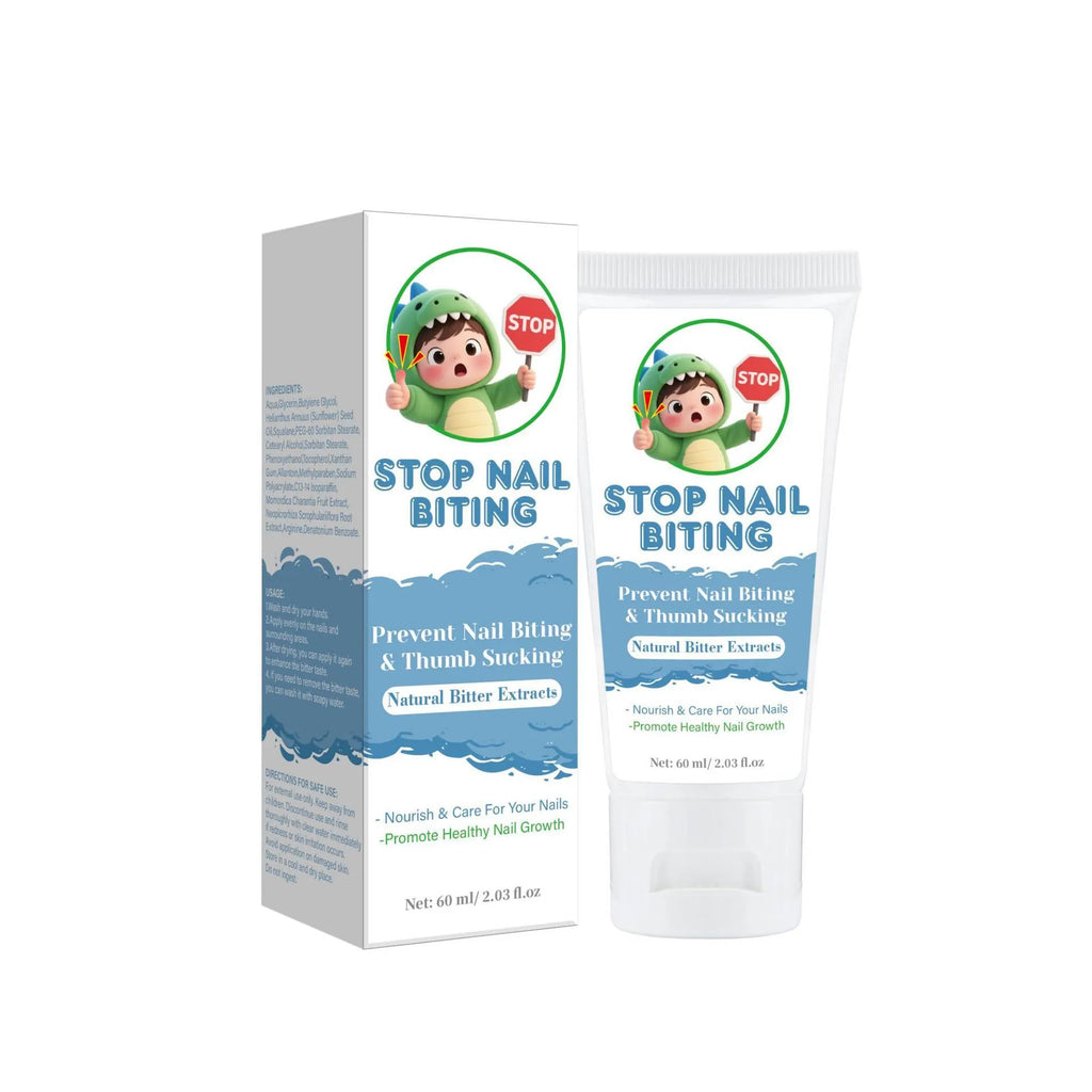 60ml nail biting treatment cream in neutral packaging with 4x4x12.3cm box