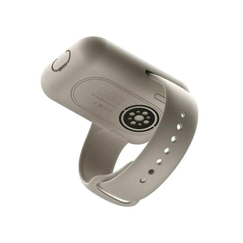 Apple Watch charging case with 1200mAh battery, silicone case, and Type-C cable for portable wireless charging