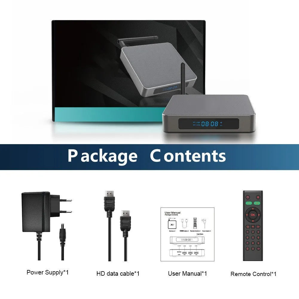 Bluetooth 8K high-definition network set-top box with RK3566 processor, 8GB memory, and HDMI interface