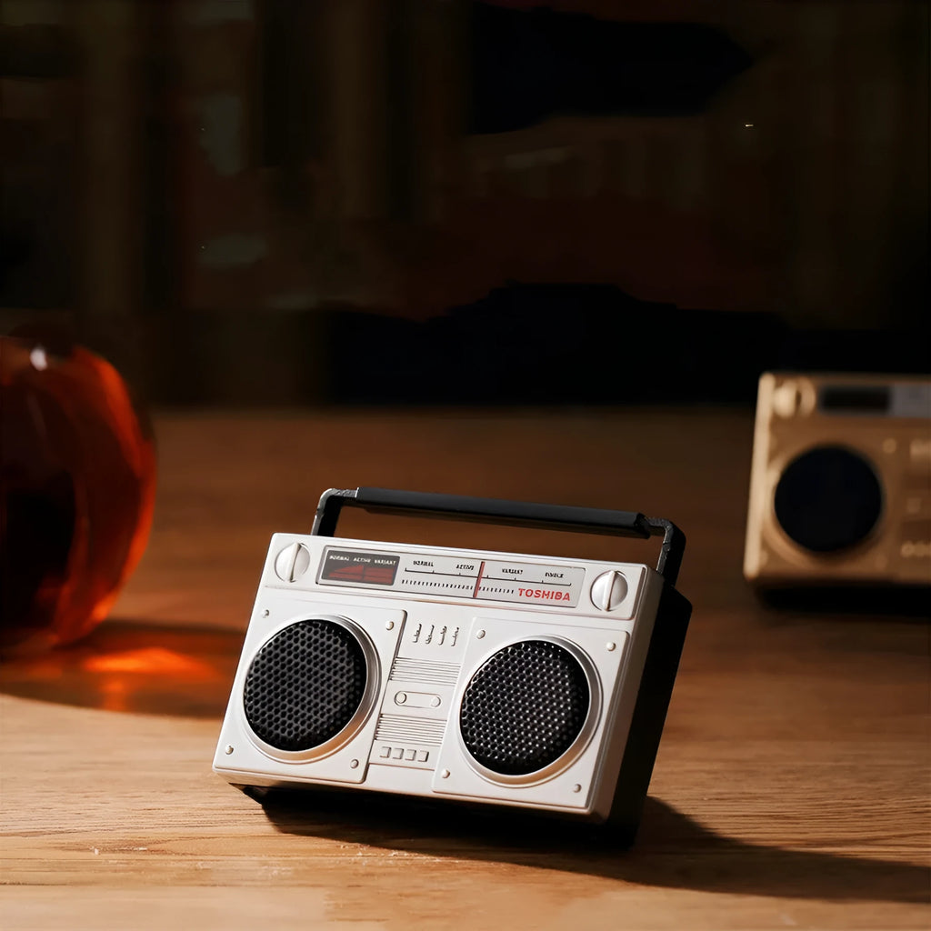 Retro cassette design car air vent diffuser in gold or silver zinc alloy