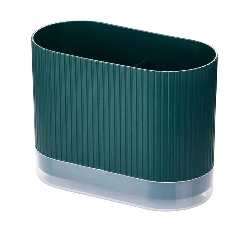 Cross-border drain chopsticks tube wall-mounted kitchen organiser in beige, dark green, or orange