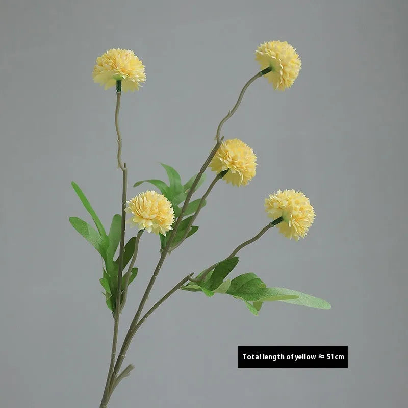 Five-head dandelion chrysanthemum silk flower ornament in multiple colour options