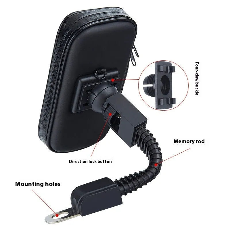 Plastic waterproof phone bag for motorcycle and bicycle in medium large and XL sizes