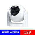 12V 120W car warm air blower heater in black or white, ABS casing, for defrosting and defogging in-car.