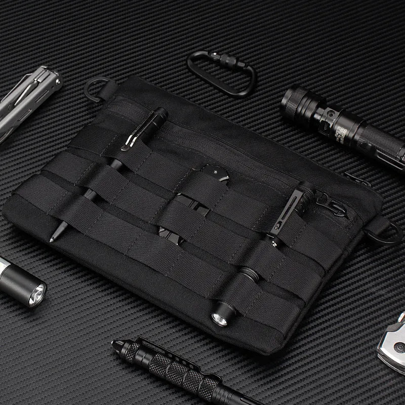 Black Oxford cloth portable outdoor kit with 18cm by 3.5cm dimensions for outdoor use