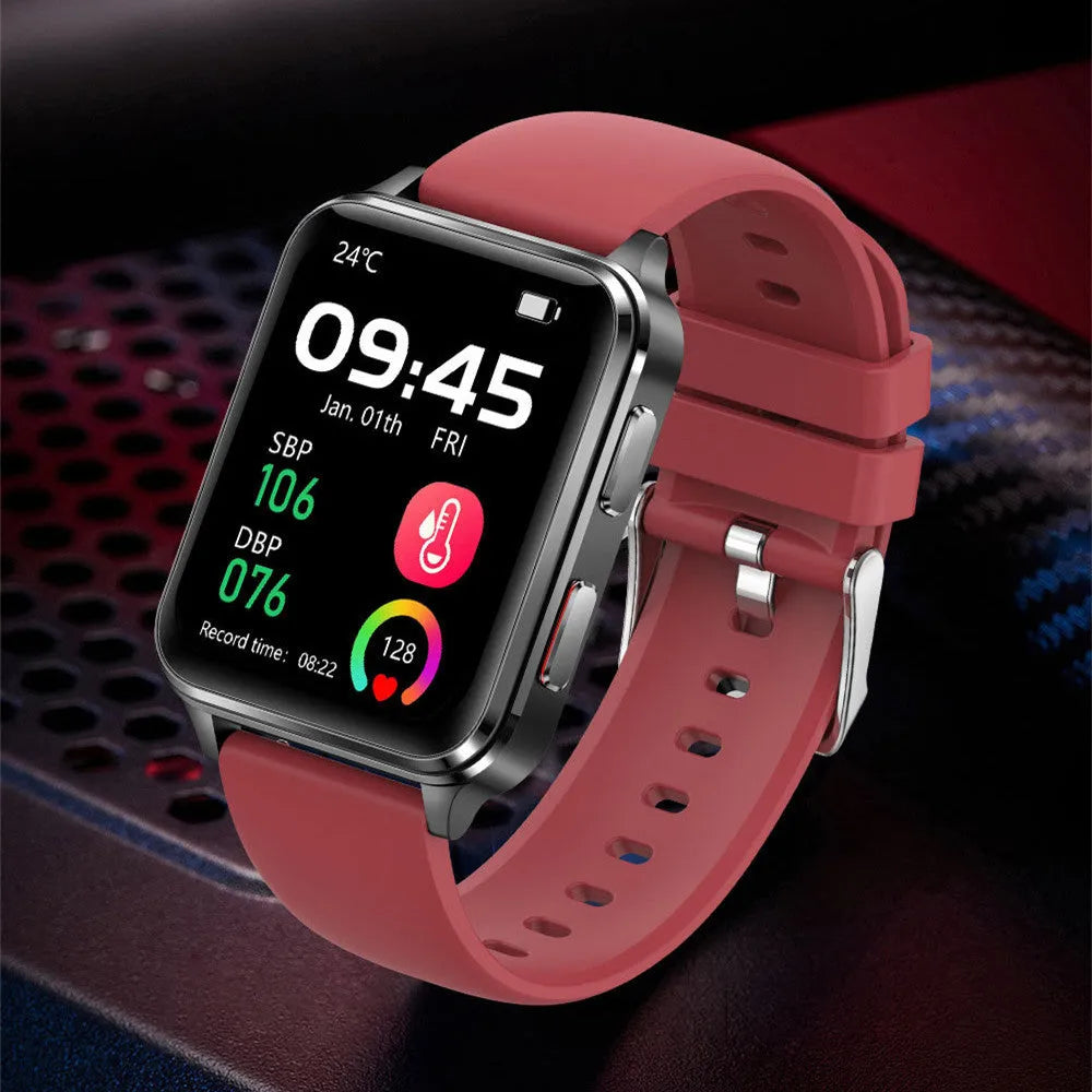 Air Type multi-sport watch with 1.70-inch screen on silicone wristband, showing heart rate display