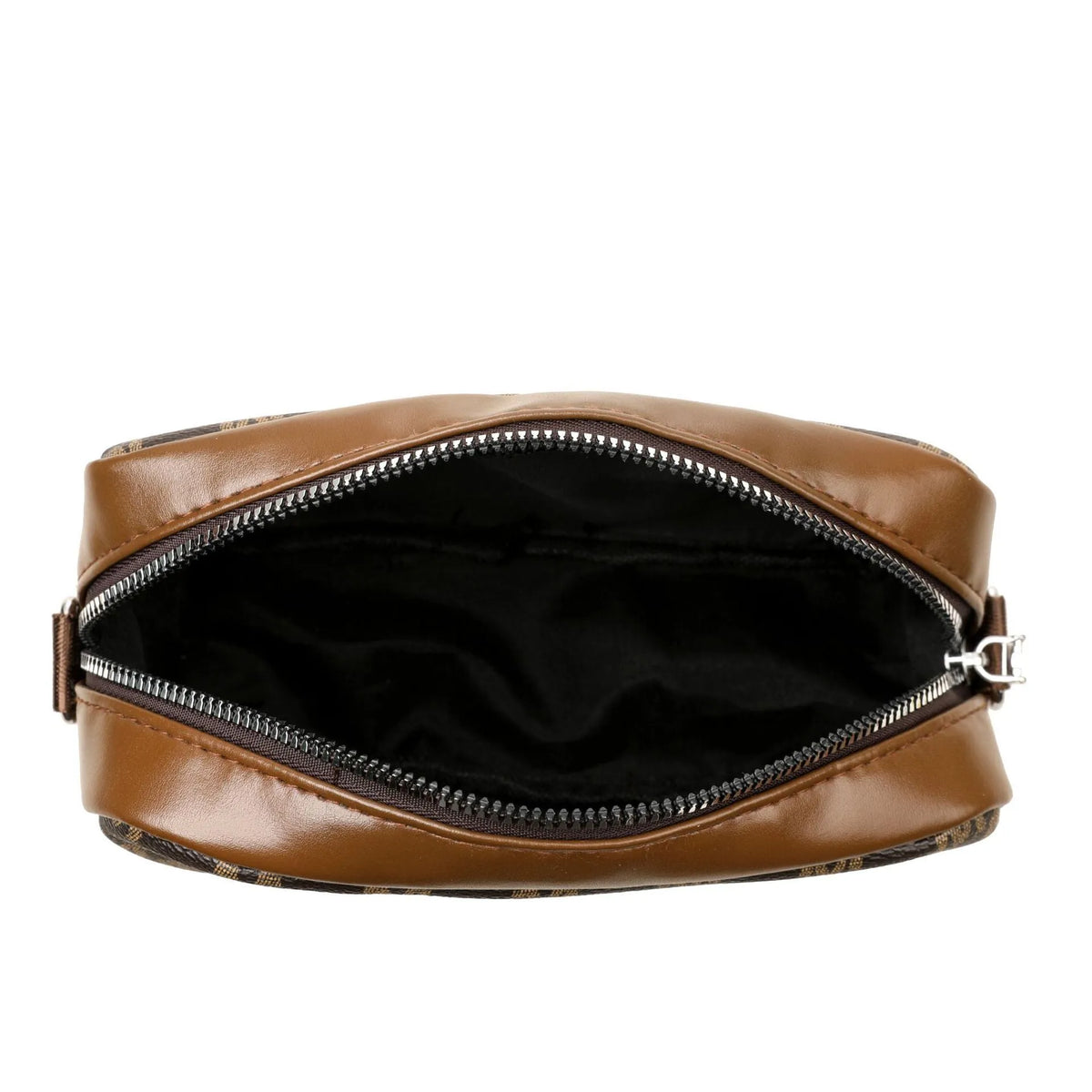 PU leather wide-strap crossbody bag in black, brown or white with three-dimensional pocket design
