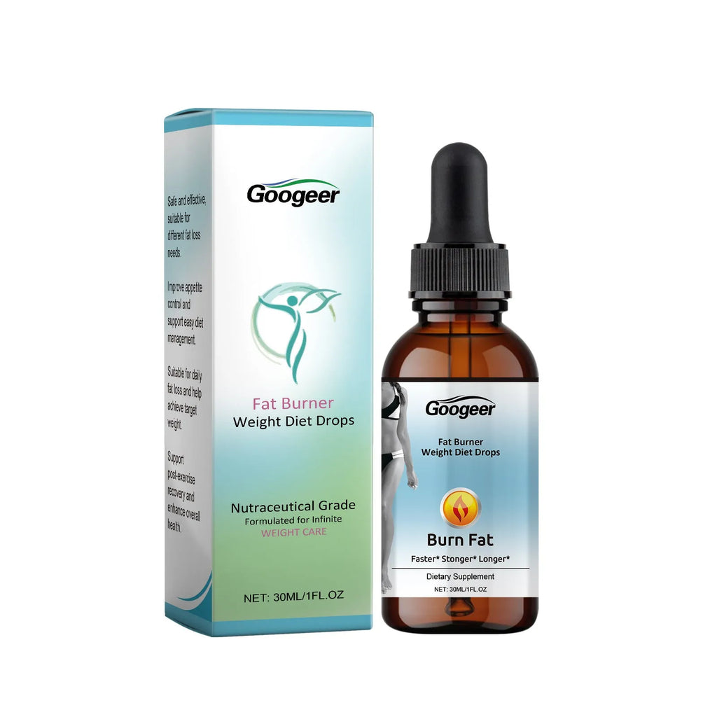 Googeer Fat Burner Weight Diet Drops 30ml essential oil bottle for body treatment