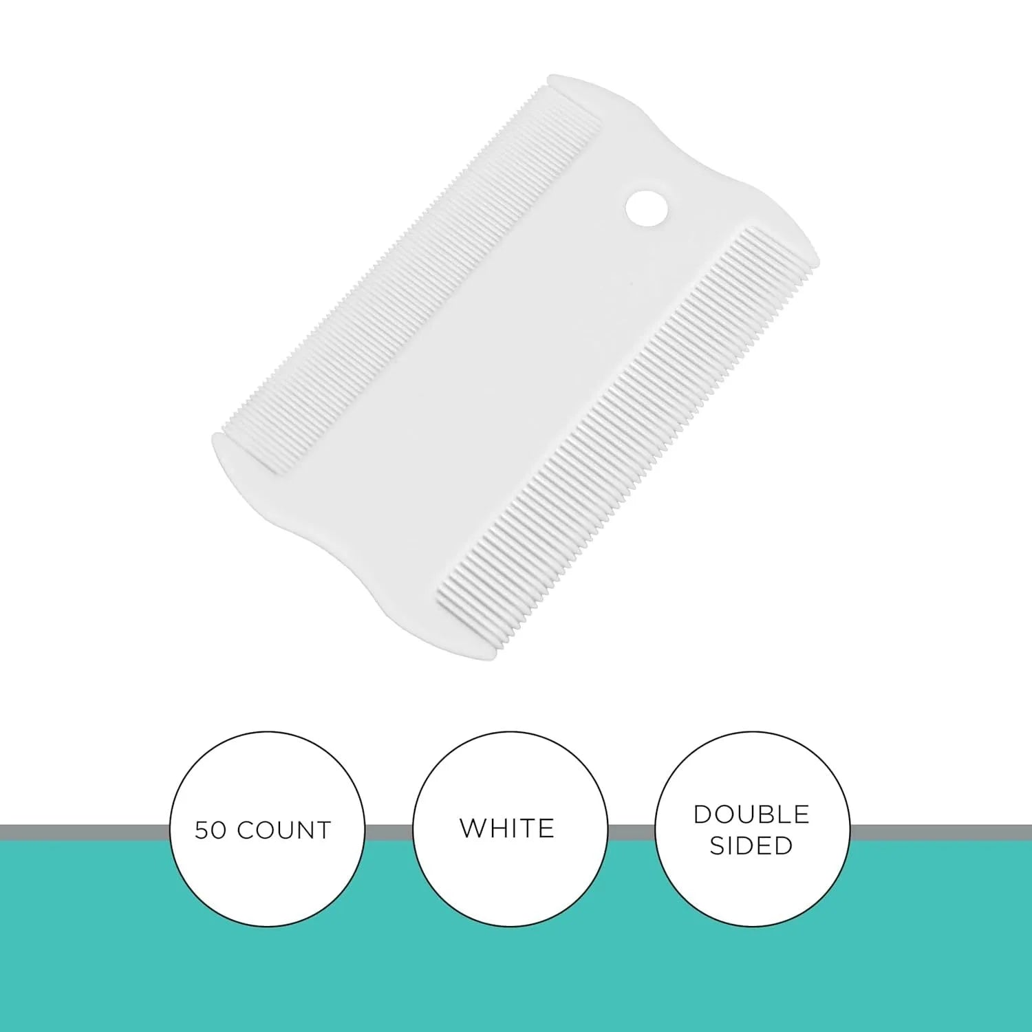 Double-sided flea comb for pets with dense teeth, measuring 0.85cm wide and 5cm long