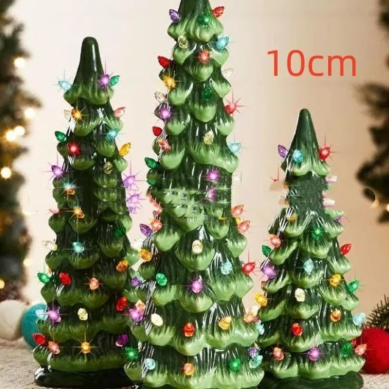 Resin Christmas tree decoration in European style with lighting option