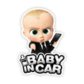 Reflective baby car bumper stickers with PET material in various designs measuring 12-19cm