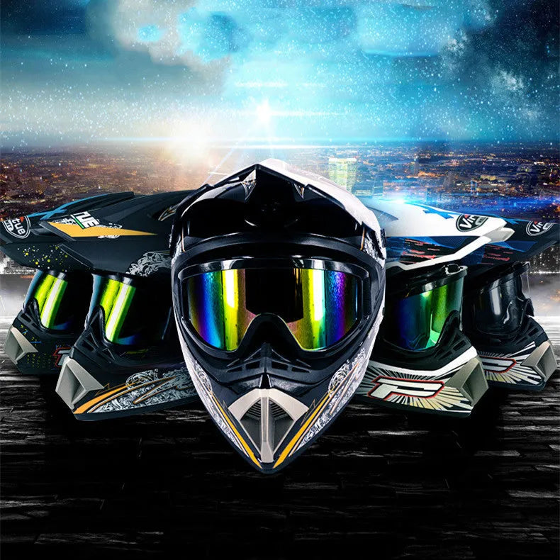 Adult kart cross-country helmet in ABS construction available in S, M, L, XL sizes