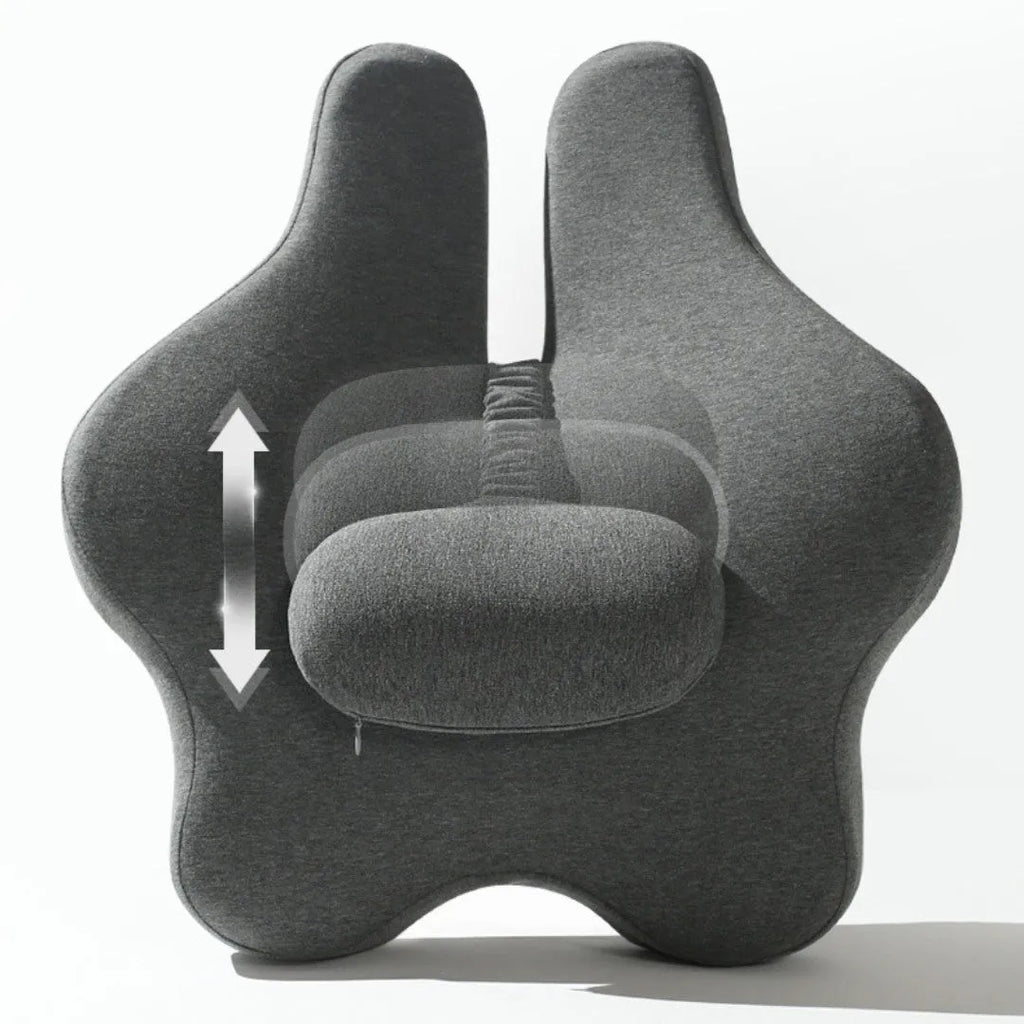 Adjustable memory foam car cushion for waist support in four colour options