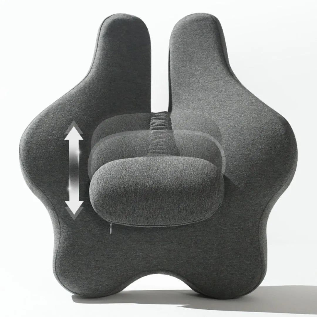 Adjustable memory foam car cushion for waist support in four colour options