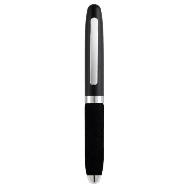 EVA Metal Cap Mini Ballpoint Pen with metal body, 1.0mm tip, and seven colour options on white background