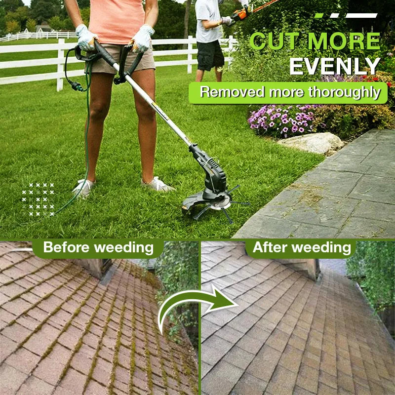 Stainless steel strimmer brush accessories for electric wire mowers with 150mm diameter brush head