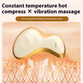 Golden yellow electric Gua Sha scraping plate with USB charging port.