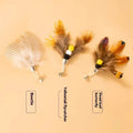 Three steel wire cat toy replacement heads with insect designs, each 4cm long