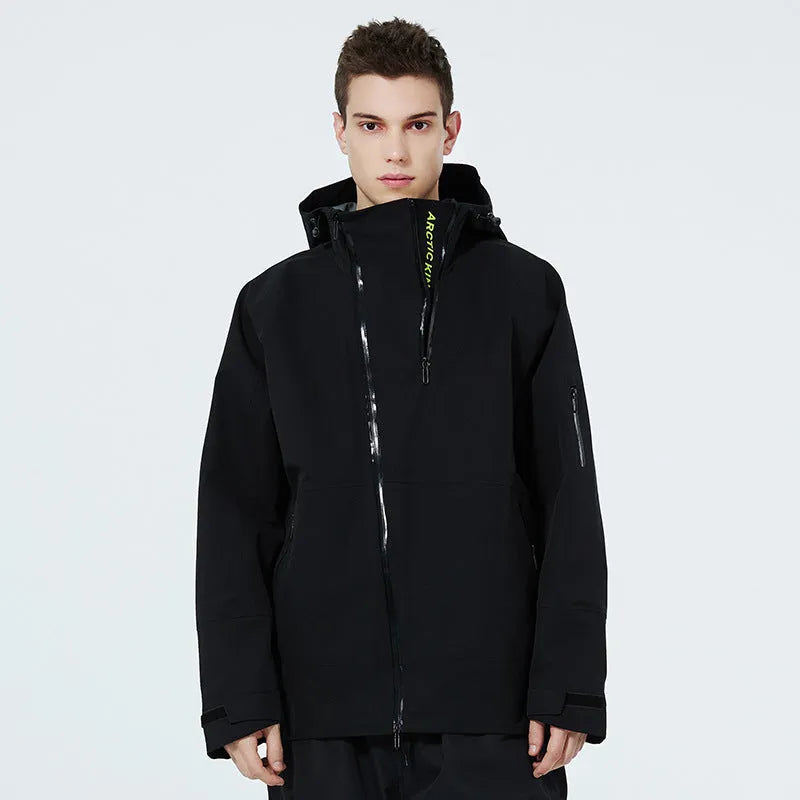 Ski suit in yellow, black, grey, or liner colour with thin windproof waterproof veneer double plate for ice and snow sports