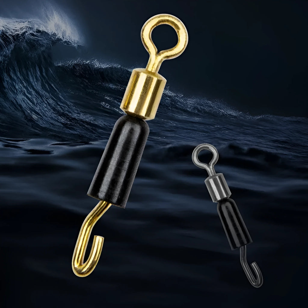 Wire clip silicone opening swivel pin fishing accessories showing flexible rotation design