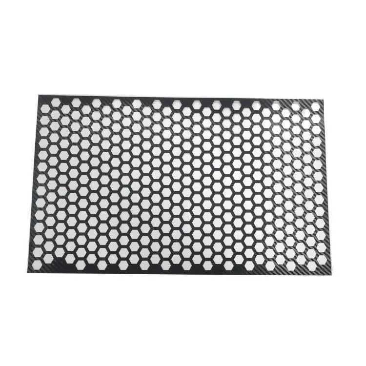 Honeycomb pattern car taillight sticker applique in black, carbon fibre, and colourful options measuring 48x30 cm