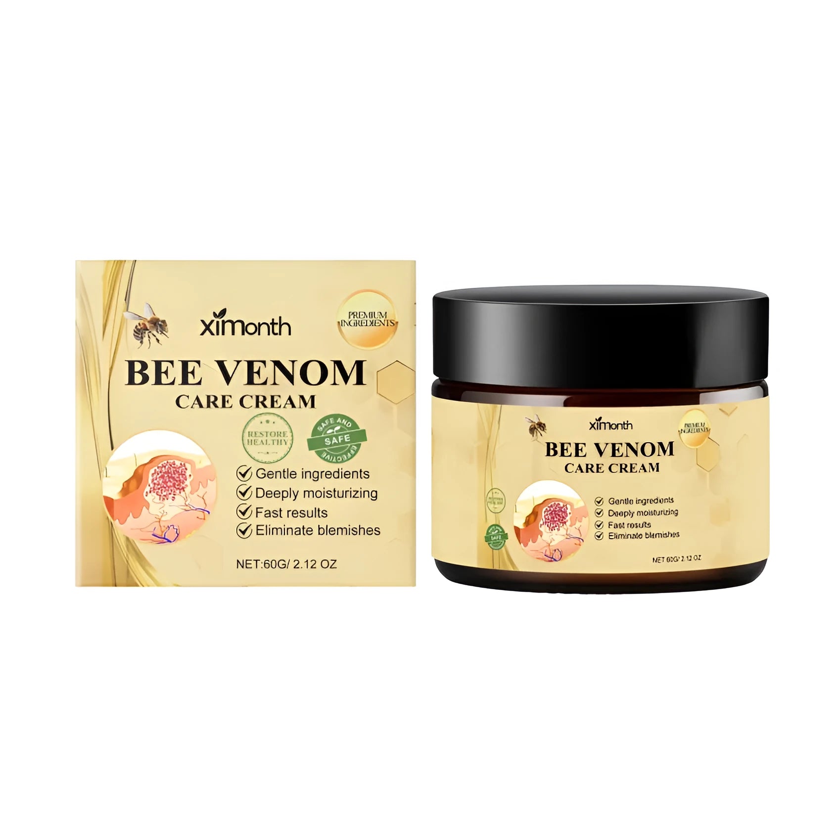 60g tube of Natural Bee Skin Cream for wart and mole removal