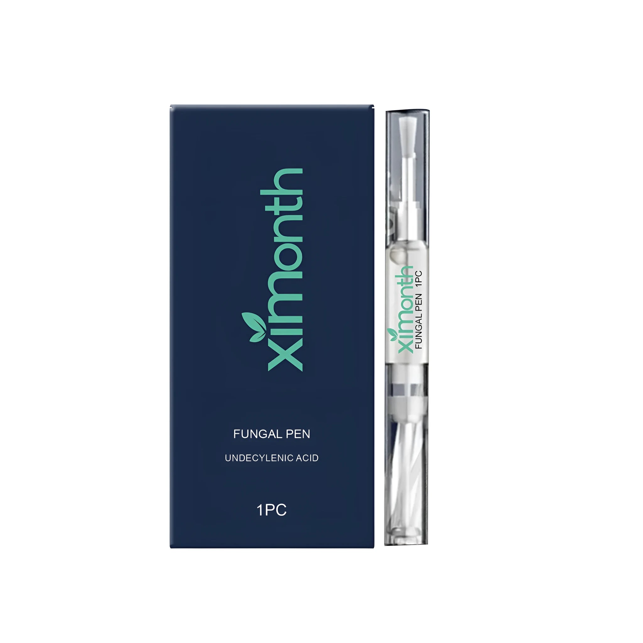 A white antibacterial nail repair pen with a black cap, shown on a plain background.