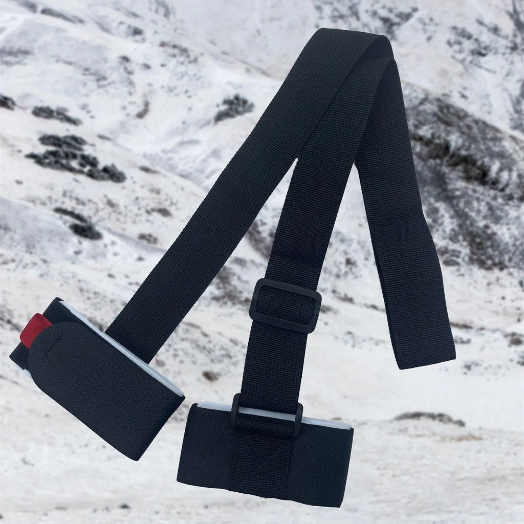 Fixed sewing skiing bandage with adjustable hook-and-loop strap in black, blue, pink, or red