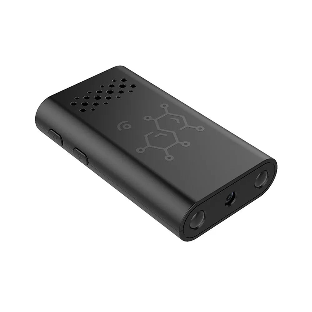 Black indoor smart security camera with WiFi connectivity for home monitoring applications