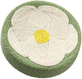 Green sisal cat scratcher bowl with round lounge bed design, 39cm diameter, for furniture protection