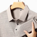 Men's slim fit lapel t-shirt in chemical fibre blend polyester fabric available in five colours