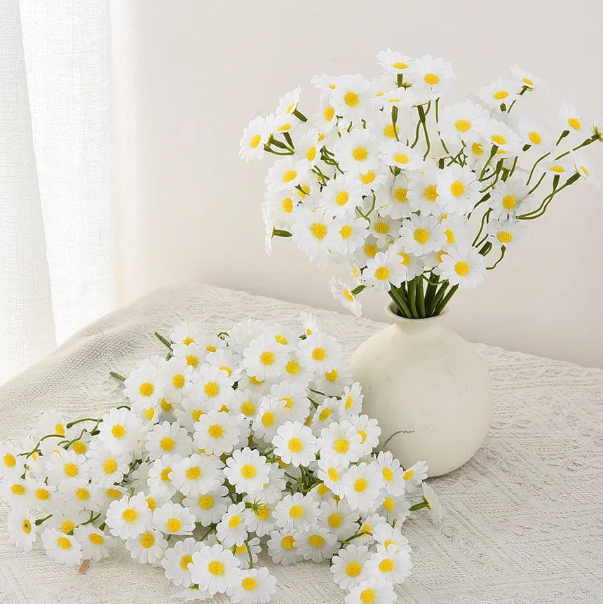 Beige silk chrysanthemum artificial flower bouquet arrangement for wedding and photography use