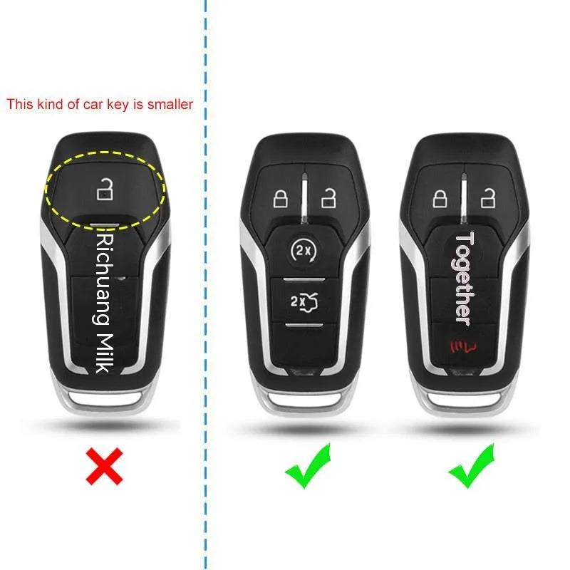 Remote control protective shell for car keys in plastic, showing single shell and buckle variants