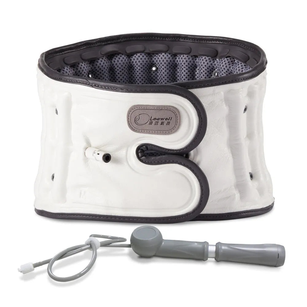 Lumbar waist supporter with automatic inflation mechanism and 220V plug, available in sizes S and M