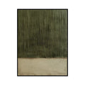 Large hand-painted green textured abstract oil painting on canvas, vertical one-panel wall art for living room and bedroom, no frame