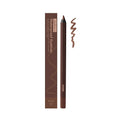 Waterproof liquid eyeliner pen in seven colour options on a white background.