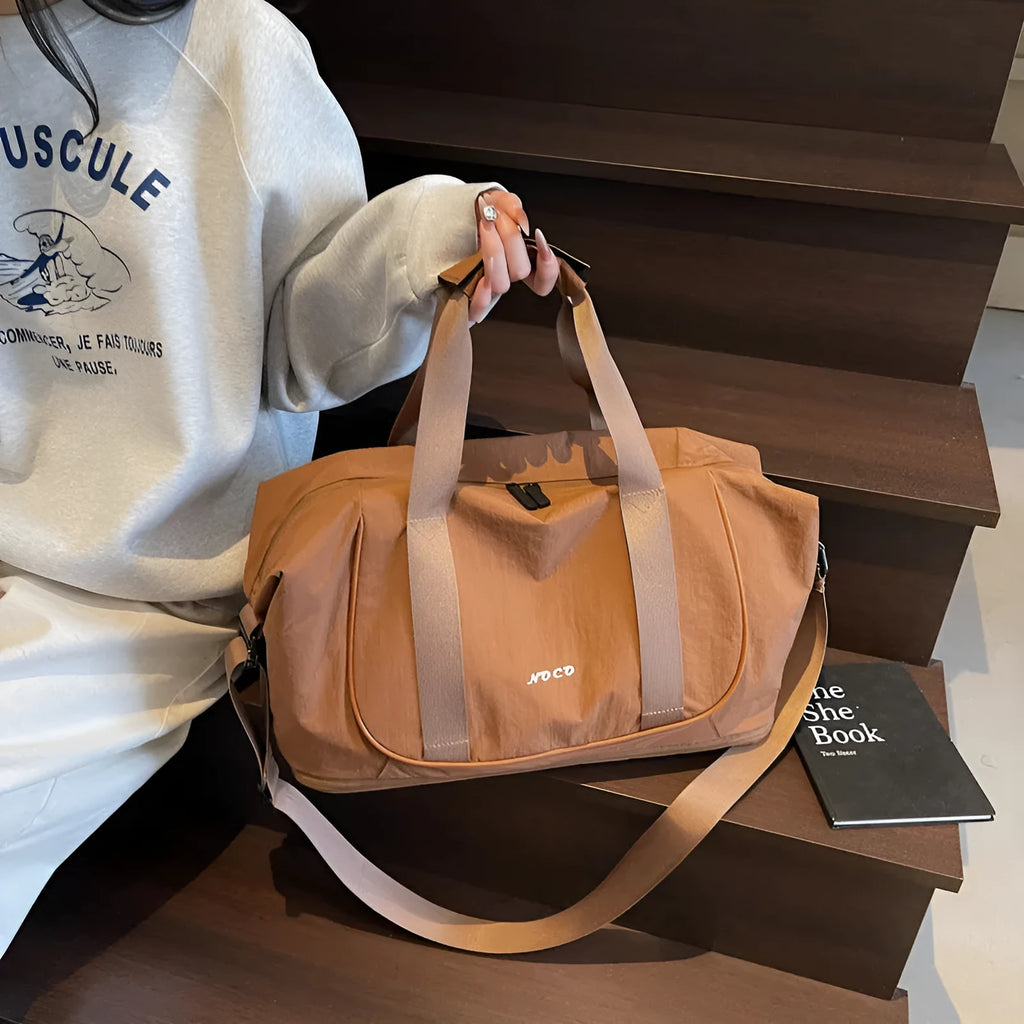 Oxford cloth crossbody bag in solid colour with one shoulder strap for yoga and travel