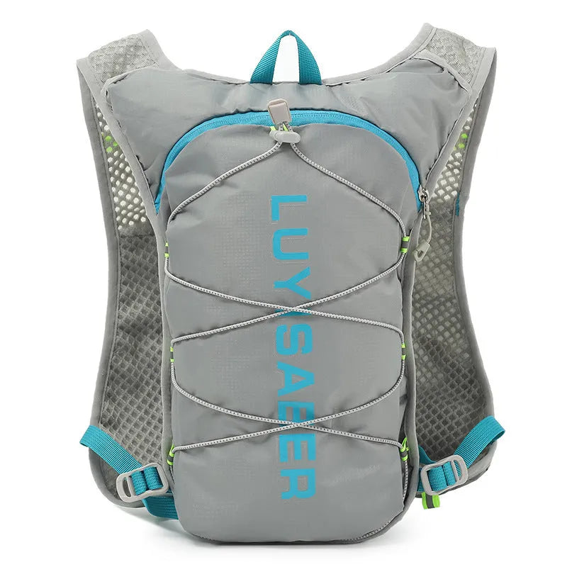 Nylon multifunctional running backpack with reflective elements in six colour options