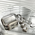 Electroplated TPU headphone case with heart pendant and bracelet chain decorative elements