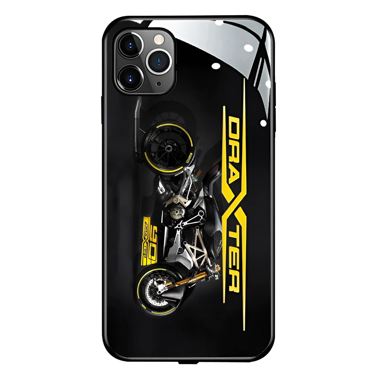 Luminous mobile phone case with call flash, TPU and glass back cover, available in multiple patterns for iPhone Samsung Xiaomi.