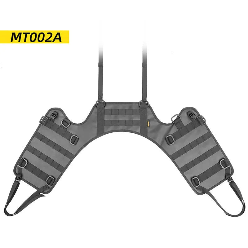 Black polyester motorcycle fuel tank mount base measuring 100×40cm with expanded size to 100×41cm