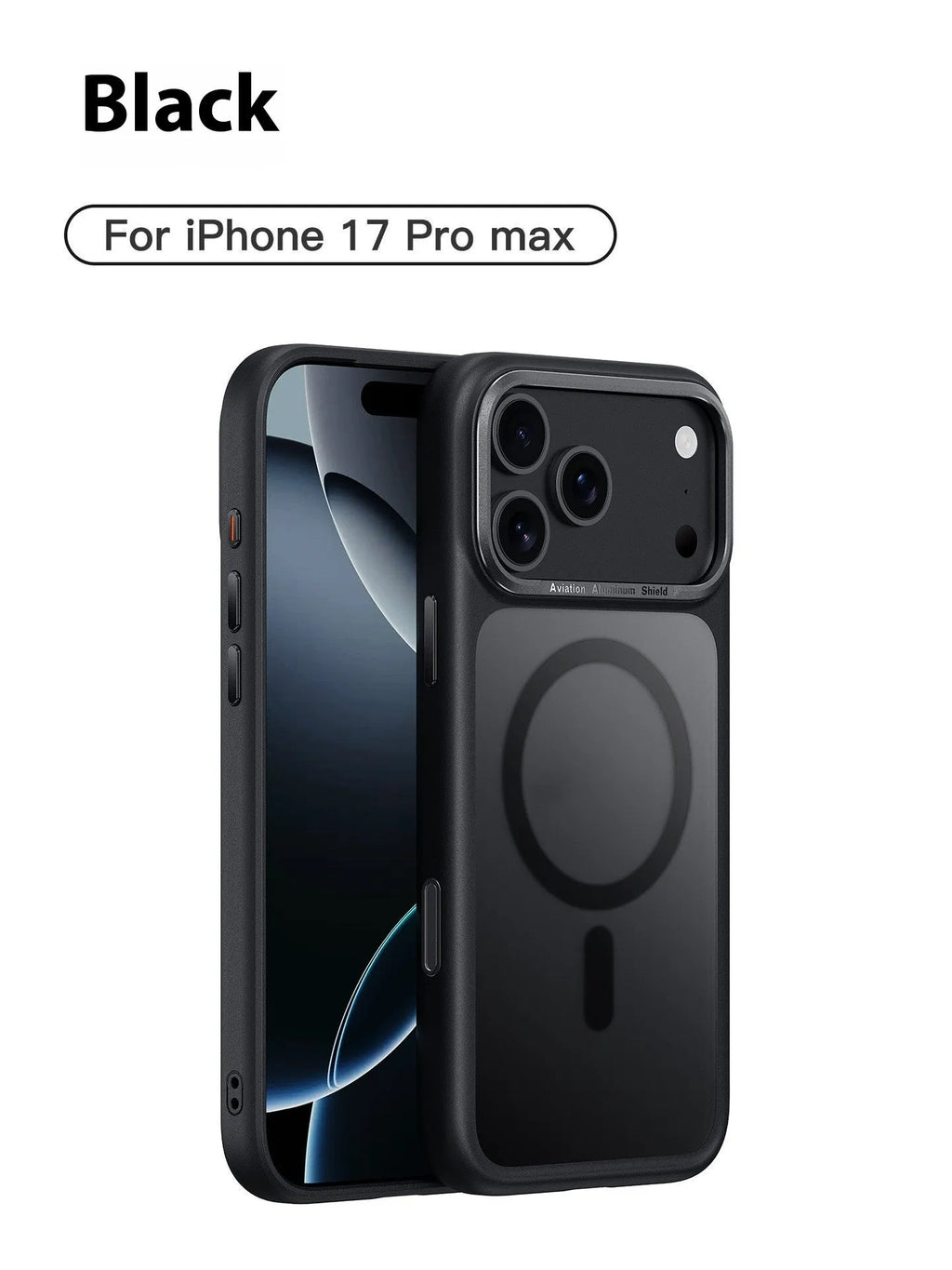 Frosted magnetic protective case for IPhone17 phone in multiple colour options showing anti-fingerprint surface