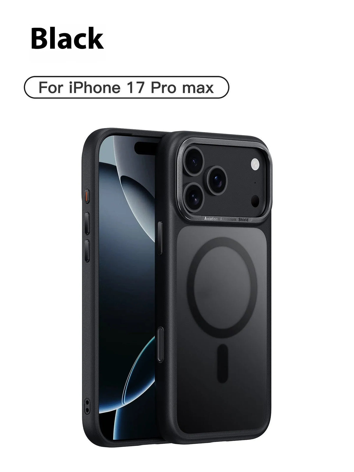 Frosted magnetic protective case for IPhone17 phone in multiple colour options showing anti-fingerprint surface