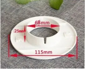 Plastic air conditioning wall hole cover and sealing kit with multiple cap sizes