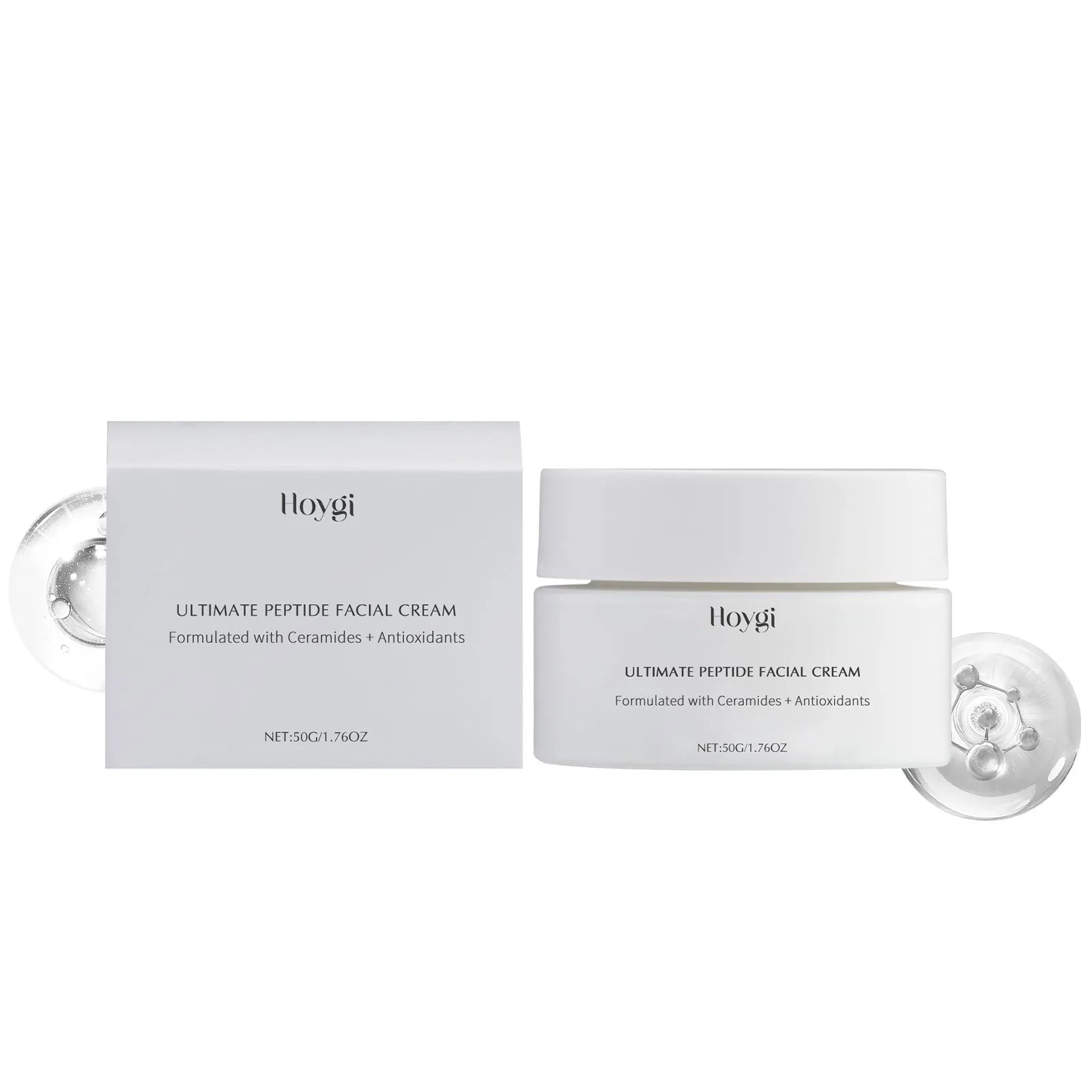 50g jar of deep nourishing moisturising facial cream with ceramide and peptides
