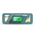 Digital inclinometer level meter with magnetic base showing angle display, measuring 115mm long